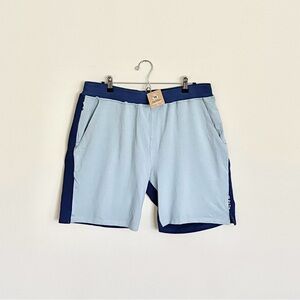 NEW Eubi Cozy Eco-Friendly Bamboo Blue Color Block Athletic Shorts Men’s XXL